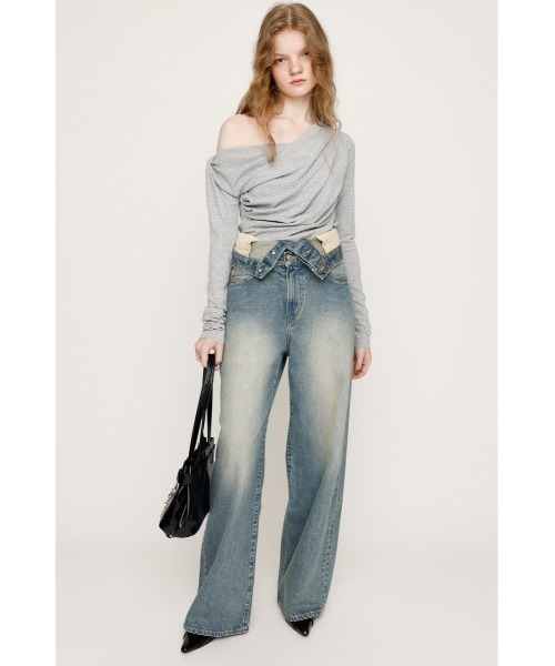 SLY（スライ） ジーンズ デニム デニムパンツ LAYERED STRAIGHT DENIM