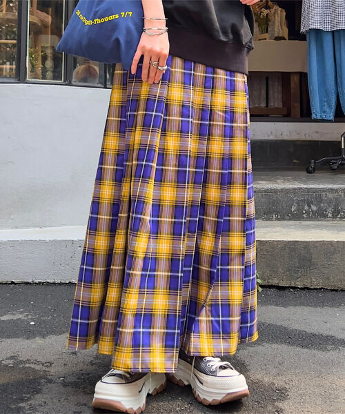 KOBE LETTUCE（神戸レタス） スカート チェック柄プリーツスカート