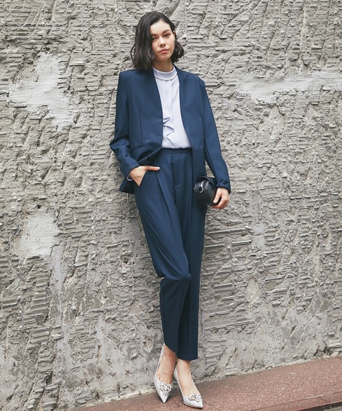 セットアップ 「自宅で洗える」 ノーカラージャケット＆テーパード