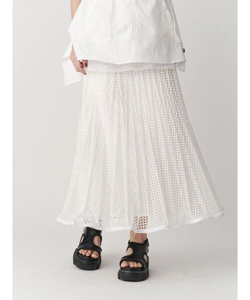 UN3D.（アンスリード） スカート MESH ORIGAMI PLEATS SK / メッシュ