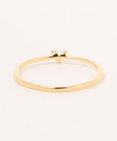 con affetto 指輪 リング K18ダイヤハートリング レディース