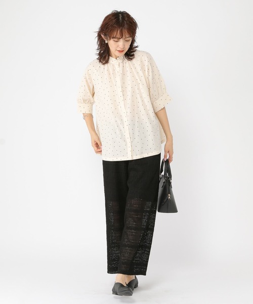 studio CLIP（スタディオクリップ） ブラウス シャツ シングルガーゼ襟