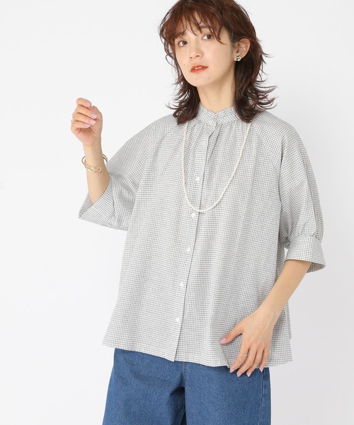 studio CLIP（スタディオクリップ） ブラウス シャツ シングルガーゼ襟