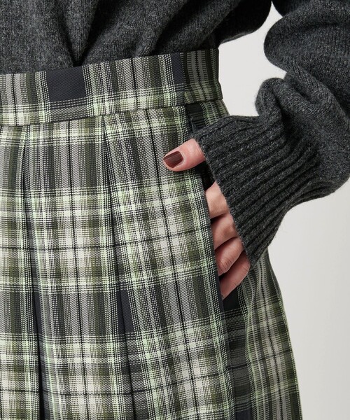 BEAUTY＆YOUTH UNITED ARROWS スカート チェック プリーツロング