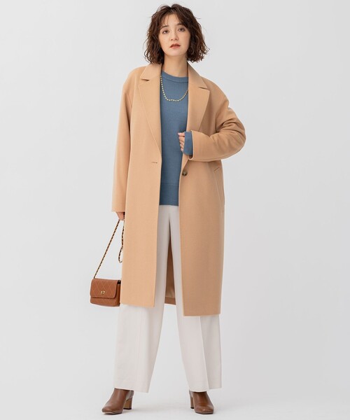 コート チェスターコート 「CLASSY.1月号掲載」ウールカシミヤビーバー