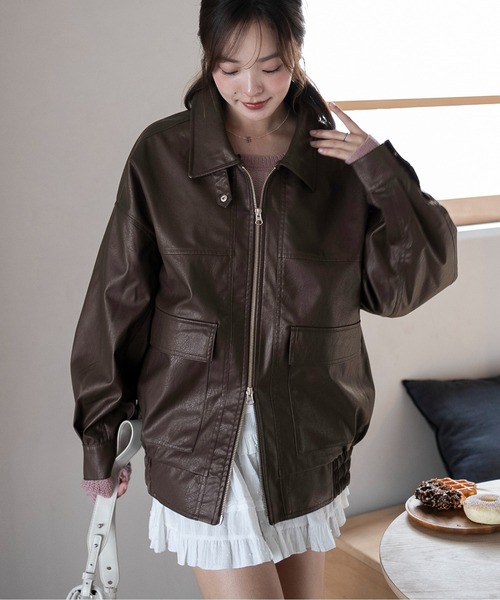 WEGO（ウィゴー） ブルゾン アウター WEGO/ファー襟付き ダブルジップ