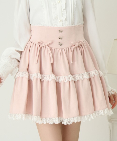 DearMyLove スカート フリルリボンたっぷり裏毛スカート : ZOZOTOWN