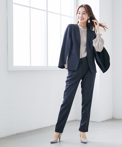 7days Life Styling スーツ 「セットアップ対応・洗える」ケープ風