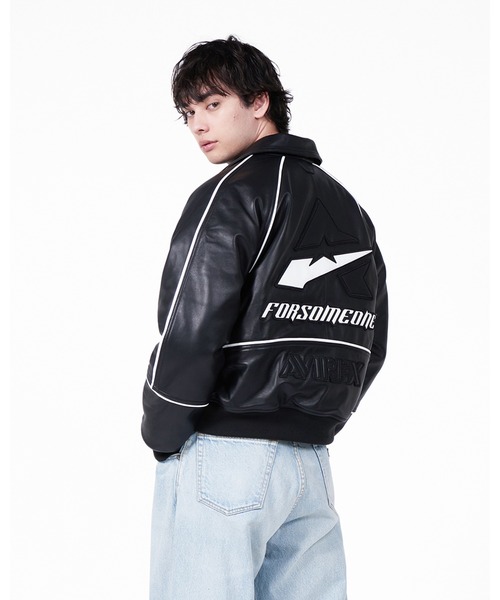FORSOMEONE（フォーサムワン） スタジャン FORSOMEONE AVIREX LEATHER