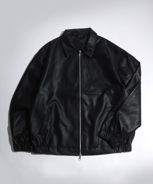 革ジャン ライダース フェイクレザー スイングトップ ブルゾン