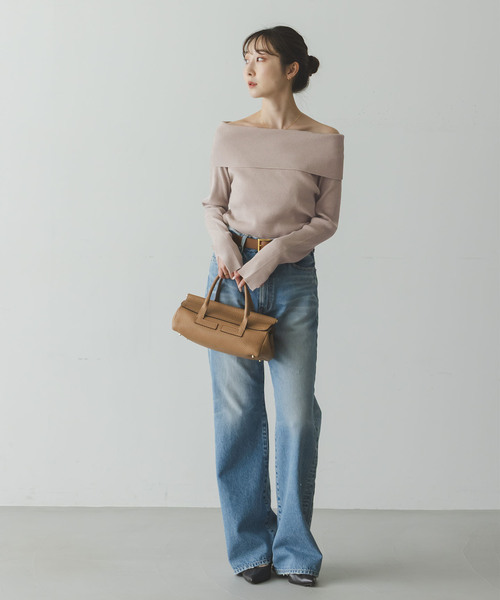 NOBLE（ノーブル） ニット セーター ラメmixオフショルニット