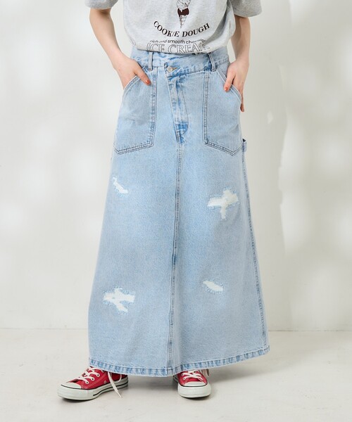 FREAK'S STORE（フリークスストア） デニムスカート クロスディテール