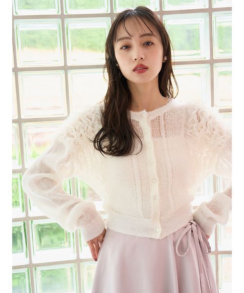 SNIDEL（スナイデル） カーディガン 「Chacott」チュールスリーブ