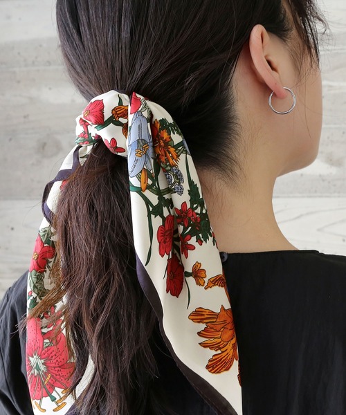 colleca la（コレカラ） スカーフ バンダナ 花柄スカーフ レディース