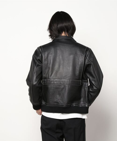 革ジャン ライダース FRENCH VEGETAN LAMB LEATHER BLOUSON メンズ