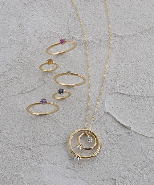 agete（アガット） 指輪 リング K10ベビーリング（ガーネット