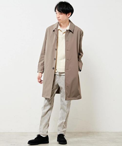 MEN'S MELROSE ステンカラーコート コート リサイクルナイロン360