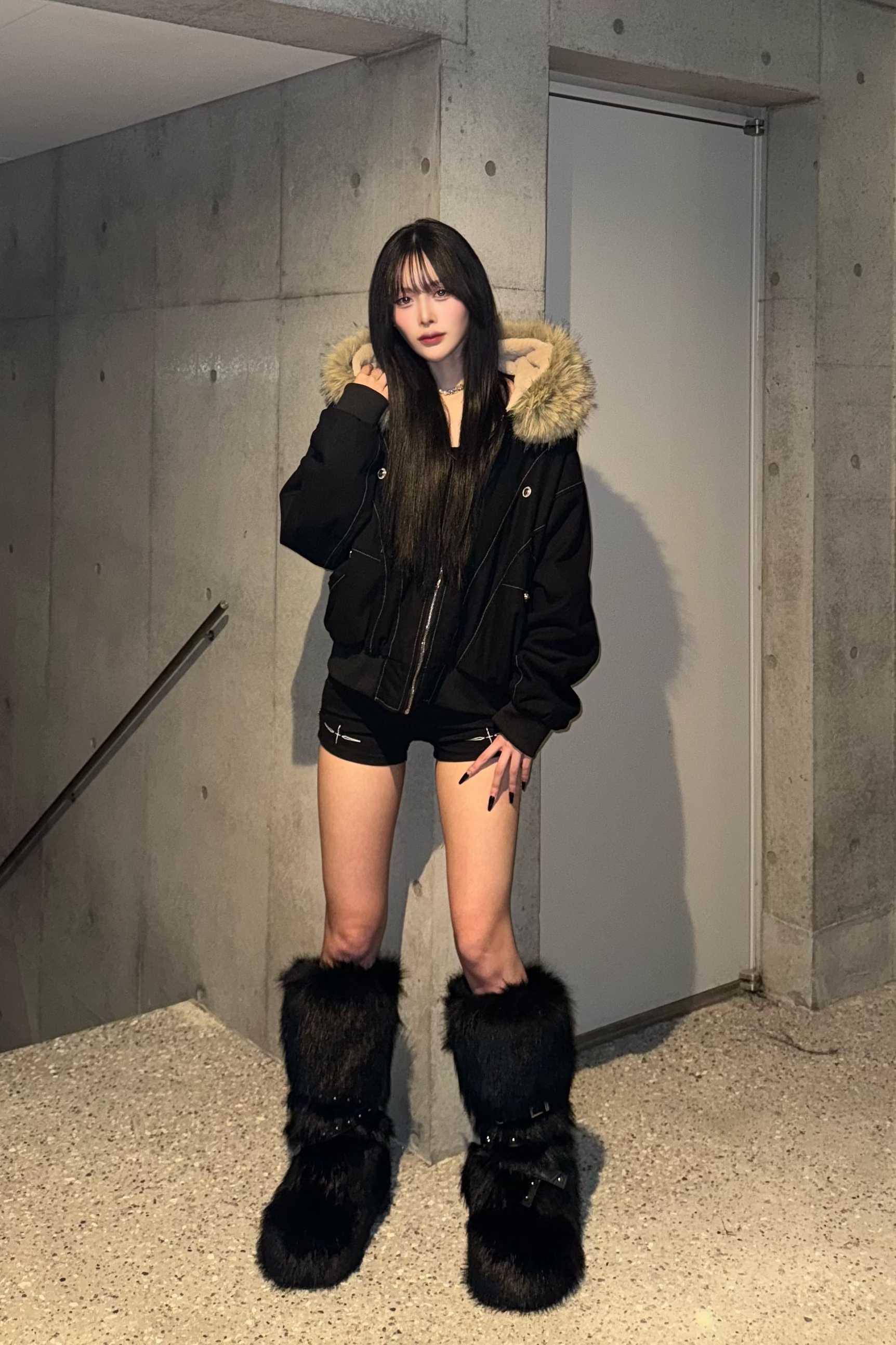 Bloom bIg fur jacket ZC30066