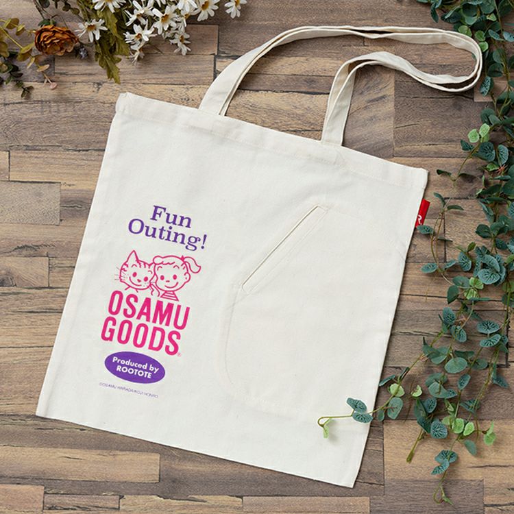 OSAMU GOODS】ROOTOTEコラボトートバッグトールフラットC（Jill&Cat