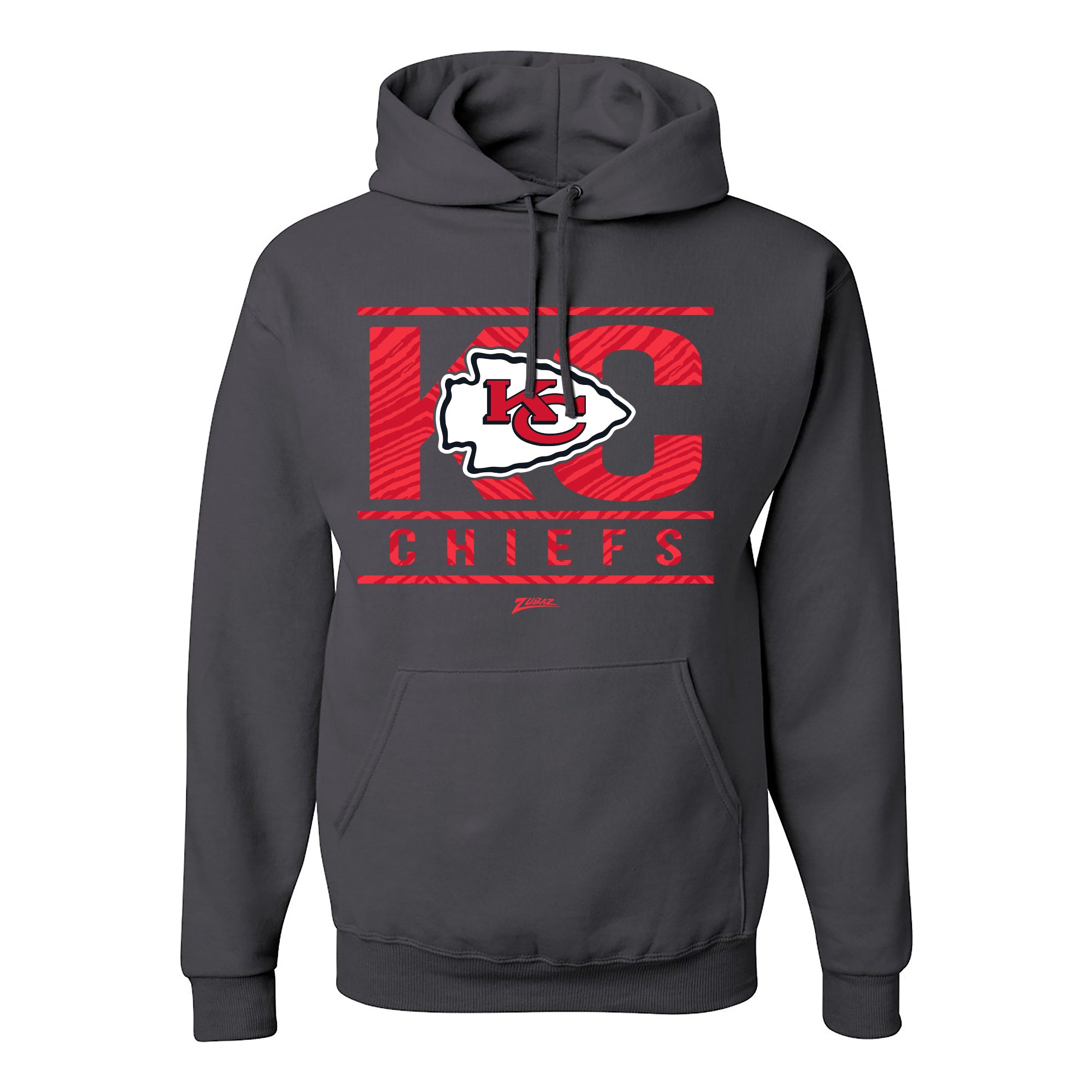 Zubaz NFL Kansas City Chiefs Unisex Pullover Fleece Hoodie for Adult M