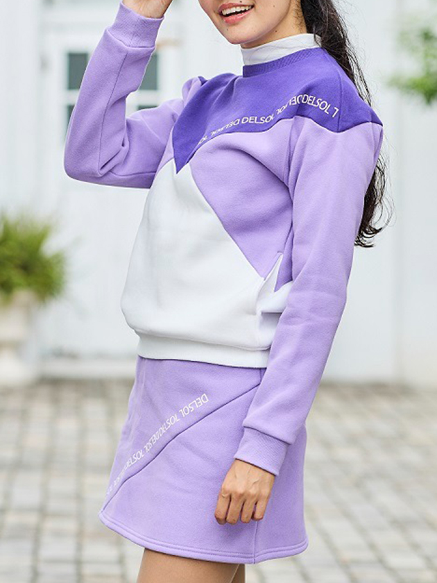 デルソルゴルフ 裏起毛セットアップ 7796（パープル） | レディース