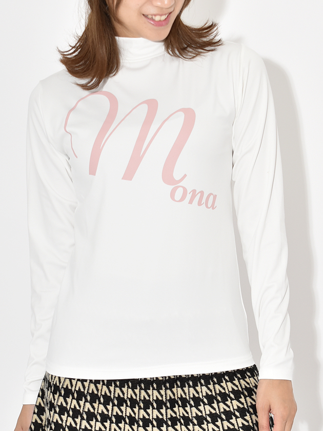 モナデルソル ロゴ裏起毛ハイネック M0052（ピンク） | レディース