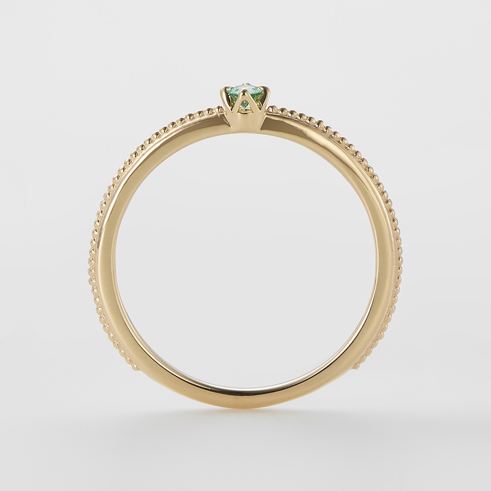 5月誕生石＞K10エメラルドピンキーリング（マザー）｜ピンキーリング