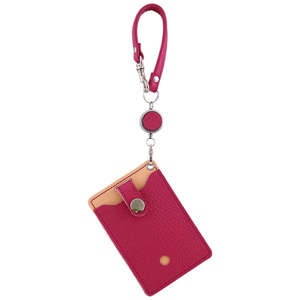 ピスト』(全9色)イタリアンシュリンク/リール付きパスケース レザー