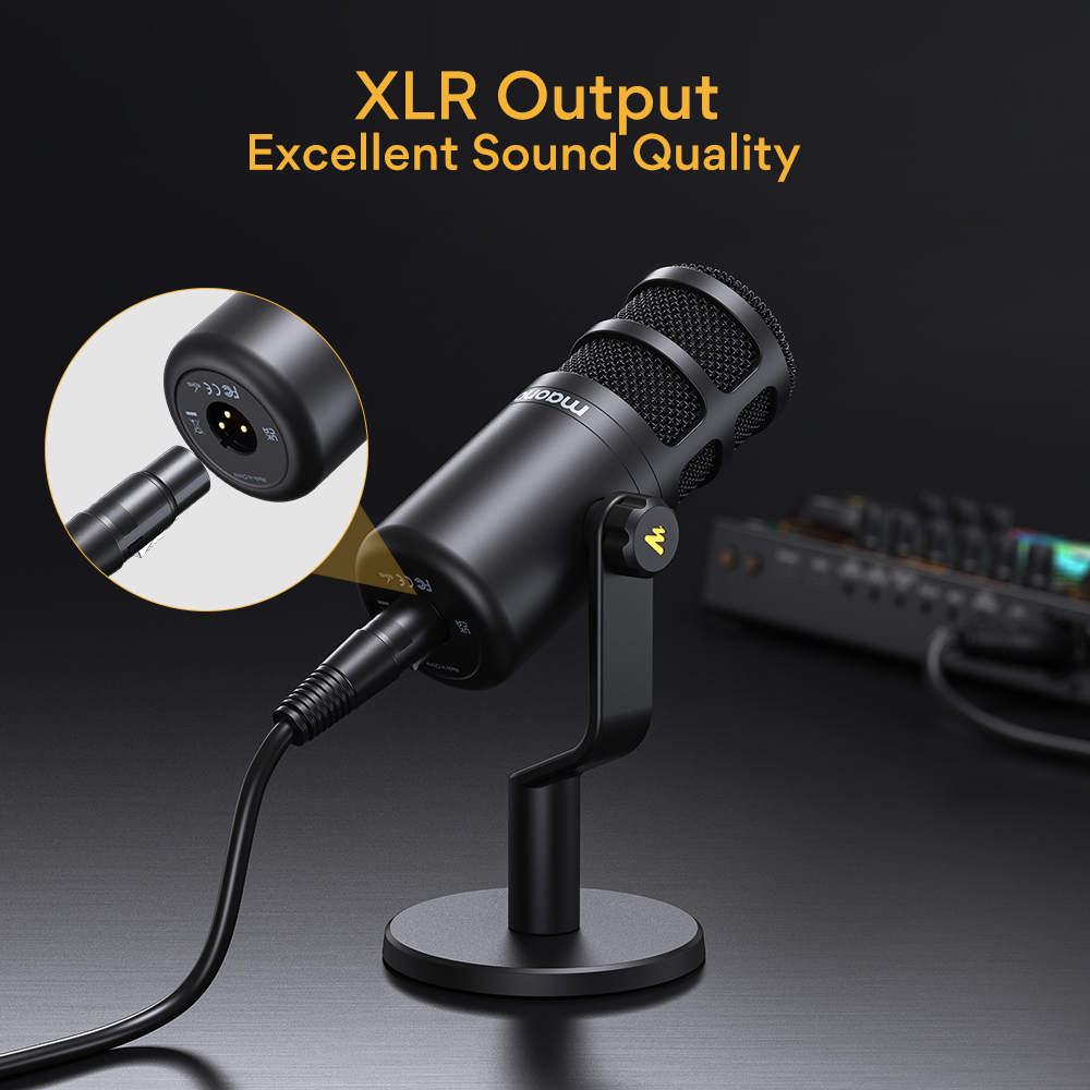 Maono Dynamic XLR PC Microphone All Metall Gaming Broadcast