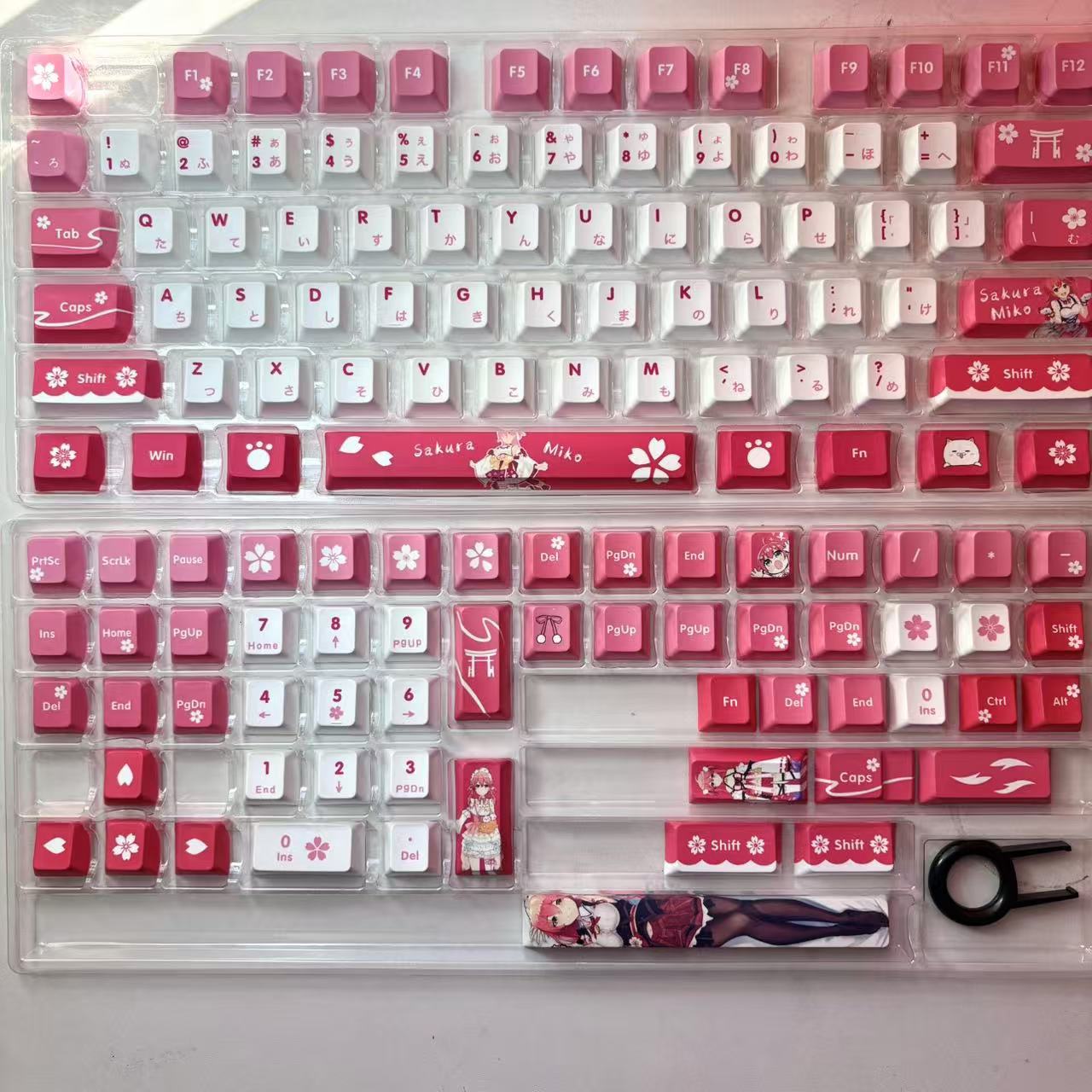 Sakura miko-メカニカルキーボード用キーキャップ,オリーブオイル入り