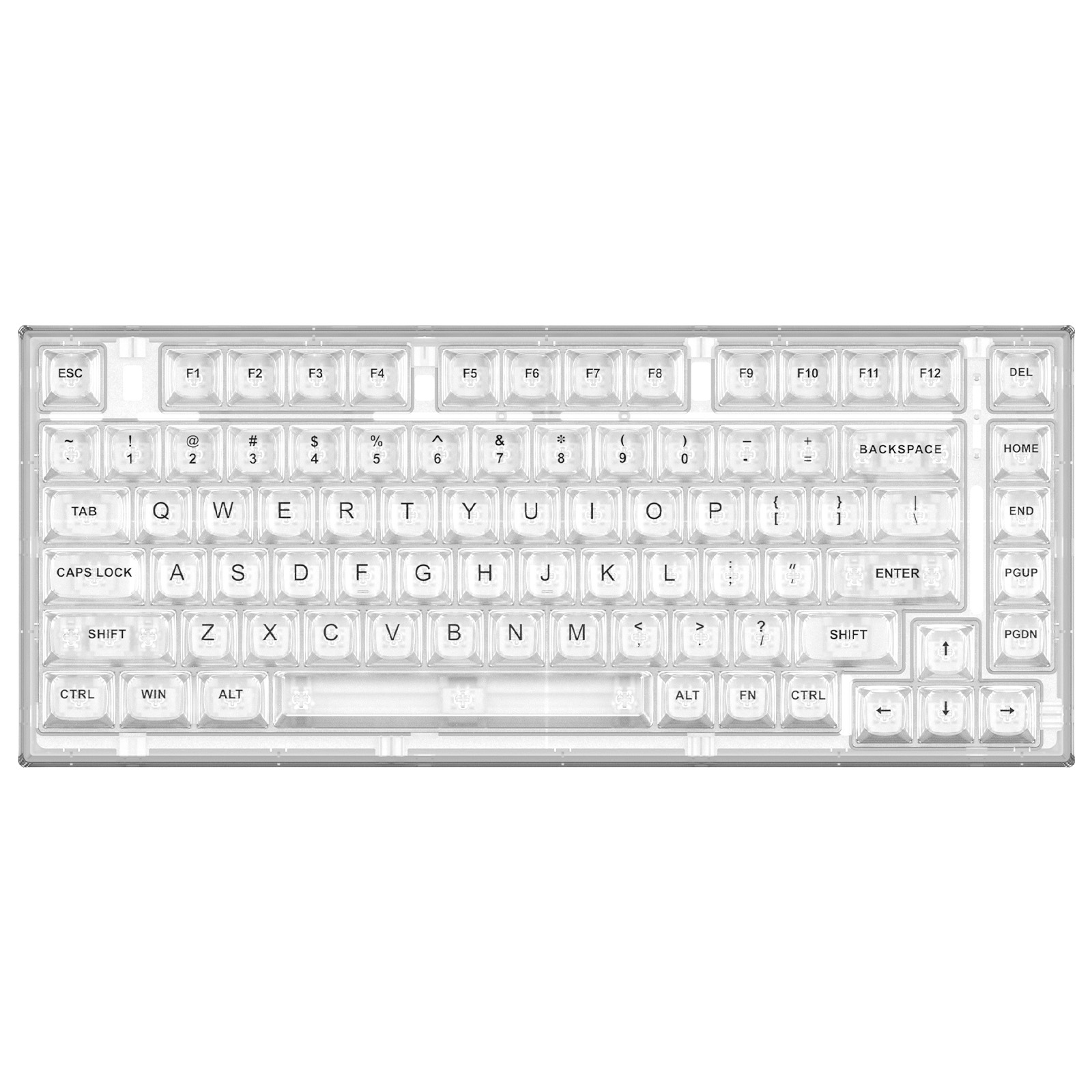 Yunzii-ホットスワップ可能なメカニカルゲーミングキーボード,白,82