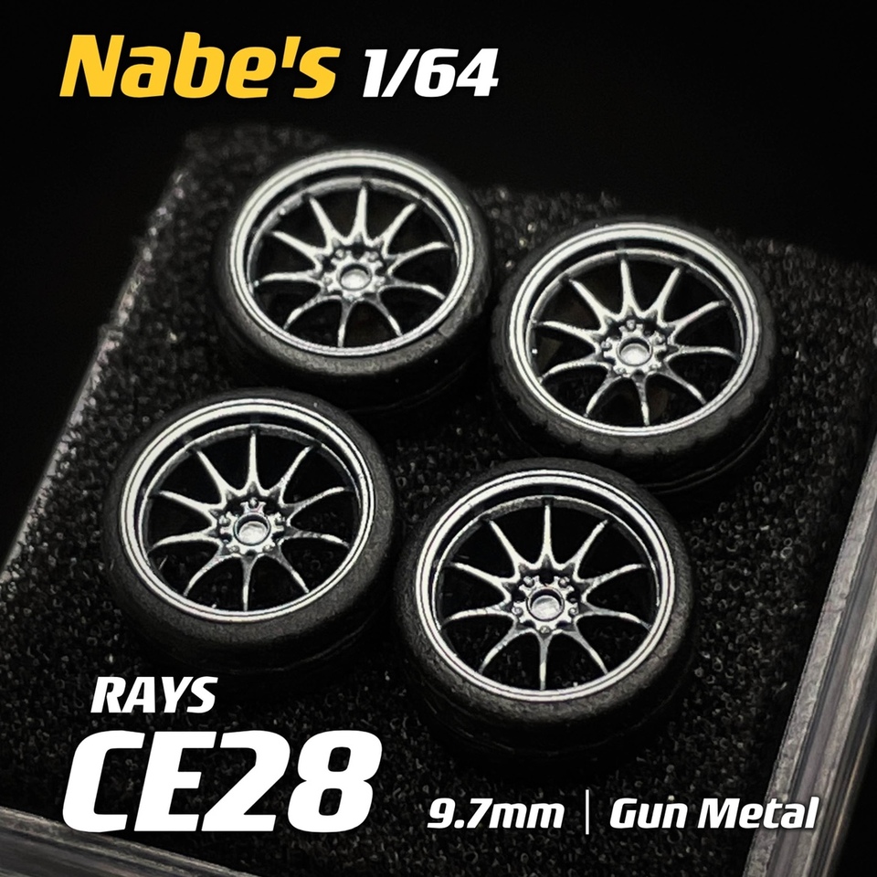 1/64 EGwheels RAYS CE28風ホイール ミニカートミーテック 1/64