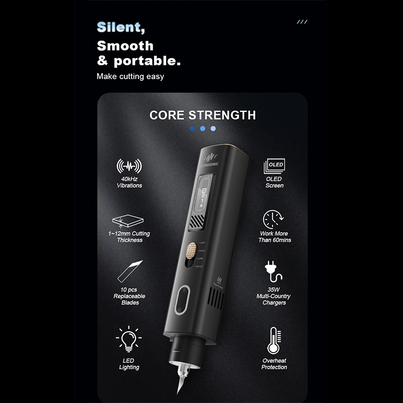 Jakemy JM-Y10 プロ超音波切断ナイフ OLED スクリーン過熱保護 DIY