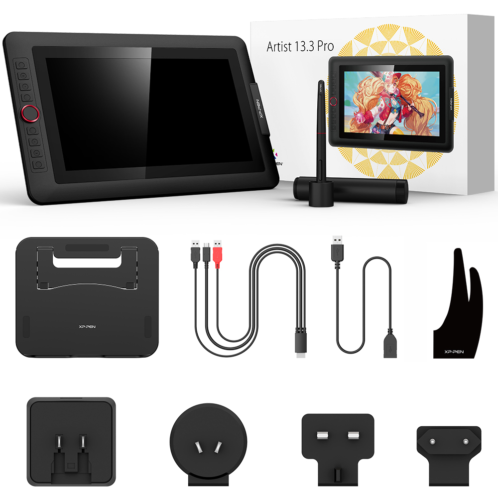 XPPen-Artist13.3proグラフィックタブレット,13.3インチ,チルト付き
