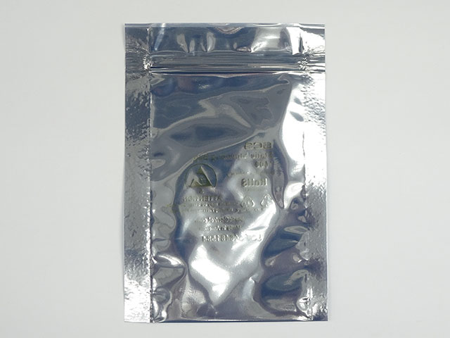 帯電防止チャック袋 76mm×127mm 内層アルミ蒸着フィルム(静電気