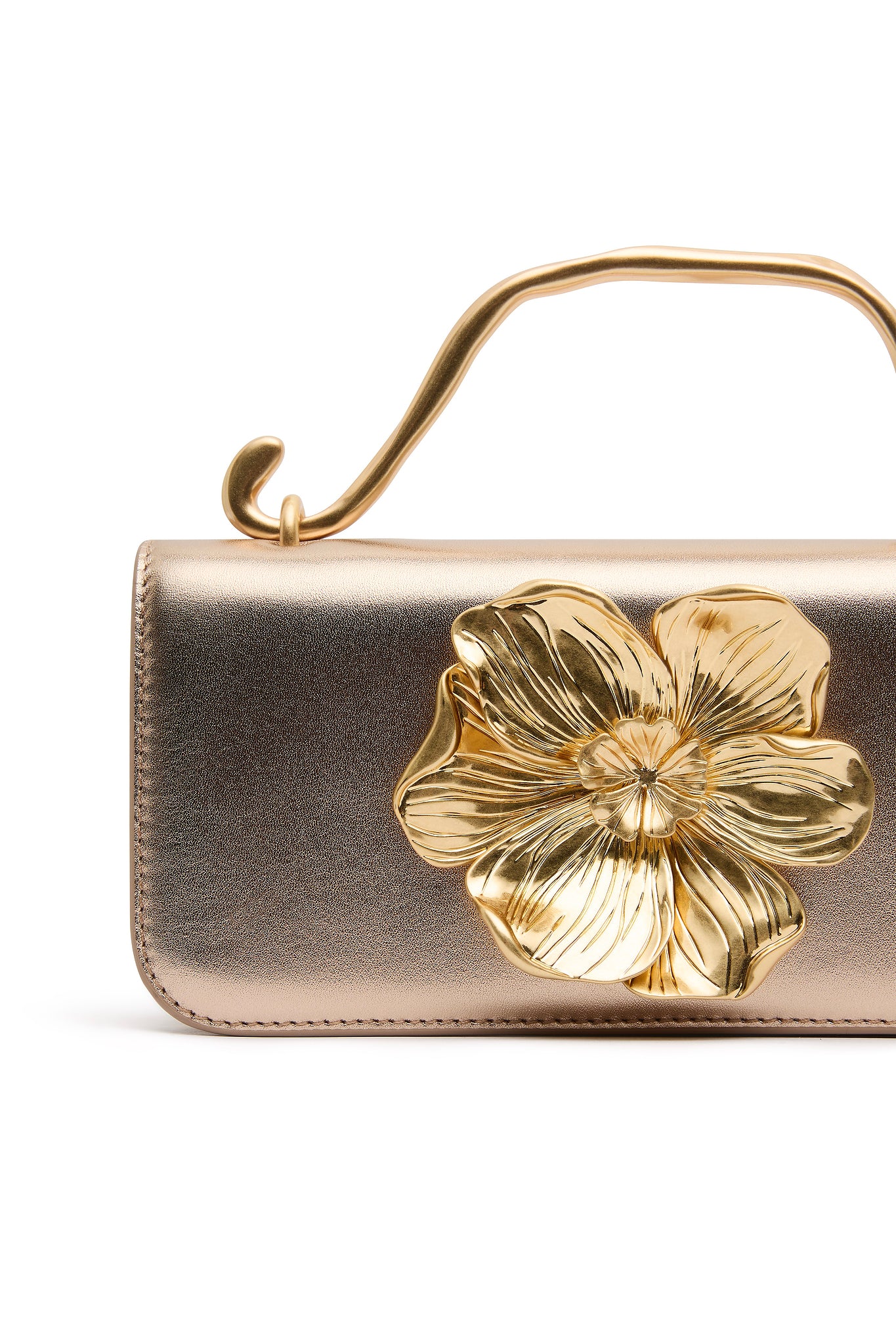 Alessia Flower Clutch | Champagne Gold | Aje – Aje ROW