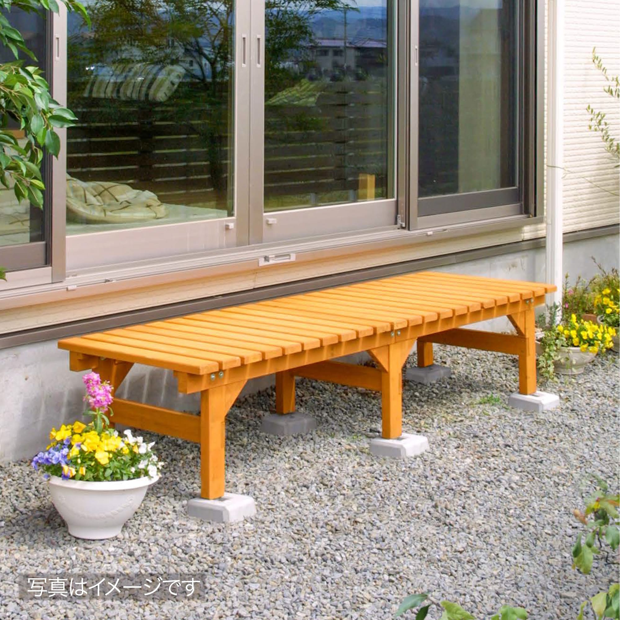 ウッディーDX縁台 ナチュラル 1800×580 /B(180×58cm): テーブル