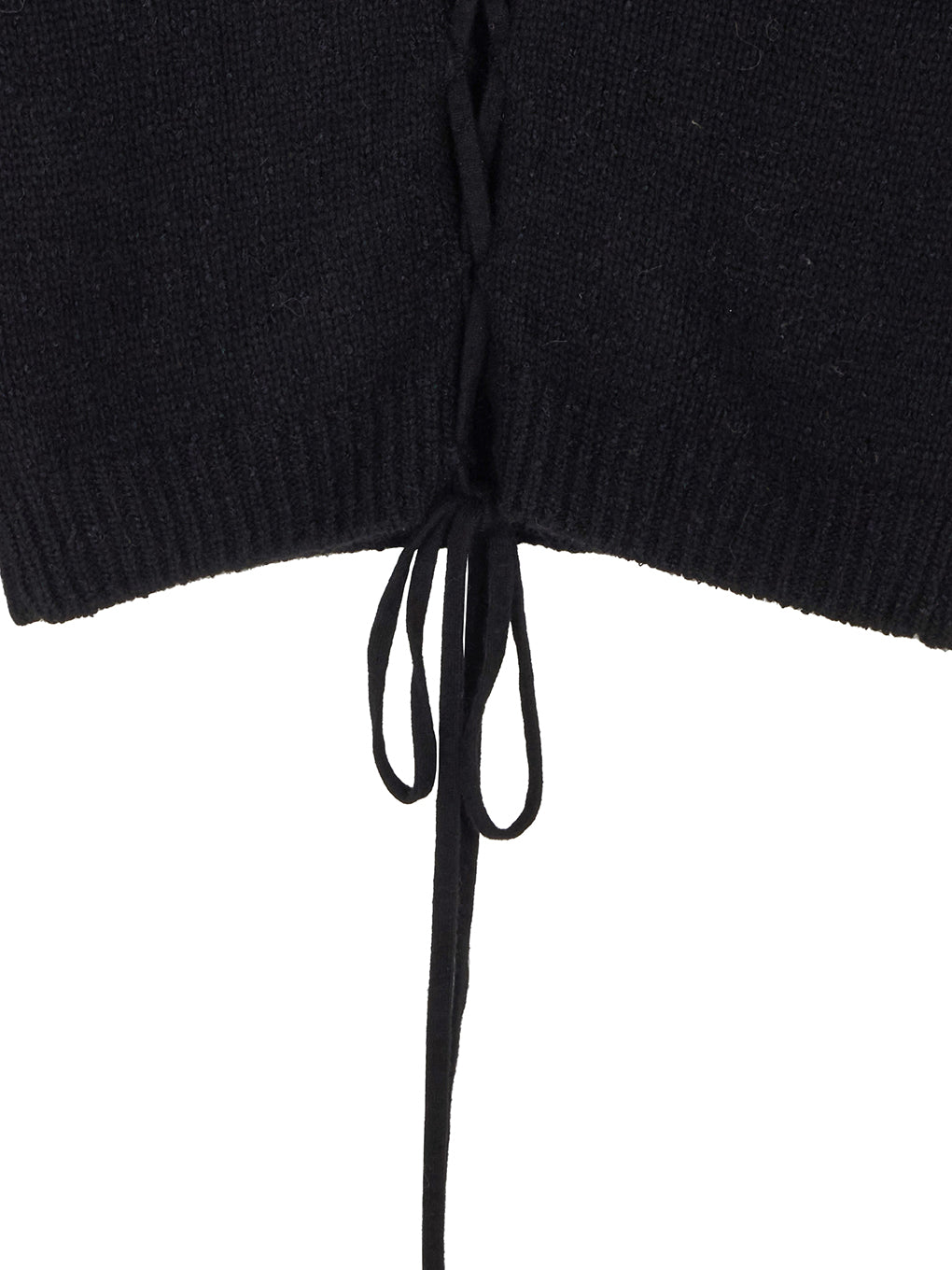 BACK OPEN LACE UP KNIT TOP