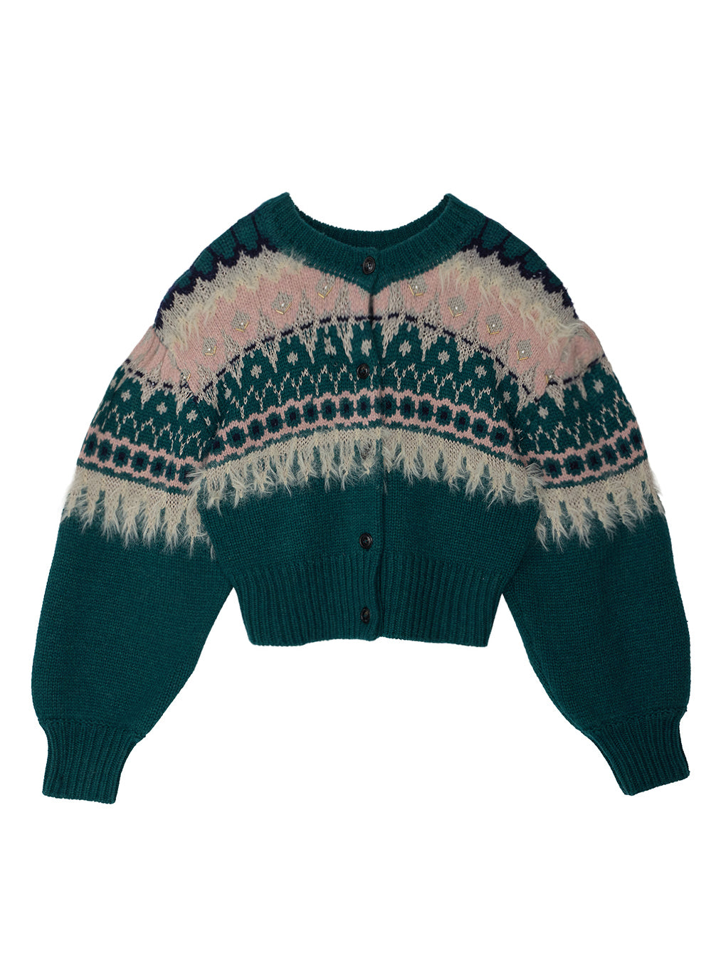 UND 2WAY LADY NORDIC KNIT CARDIGAN