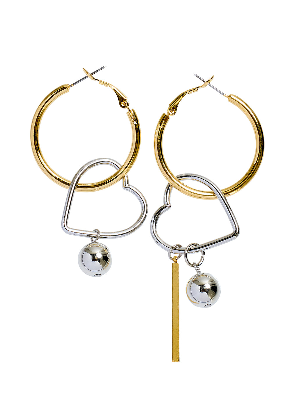 Bijou R.I Asymmetry Heart Hoop Pierce