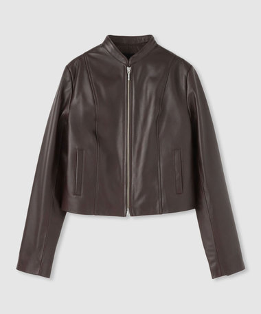 スタンドカラーレザーライダースジャケット|allureville OFFICIAL SITE