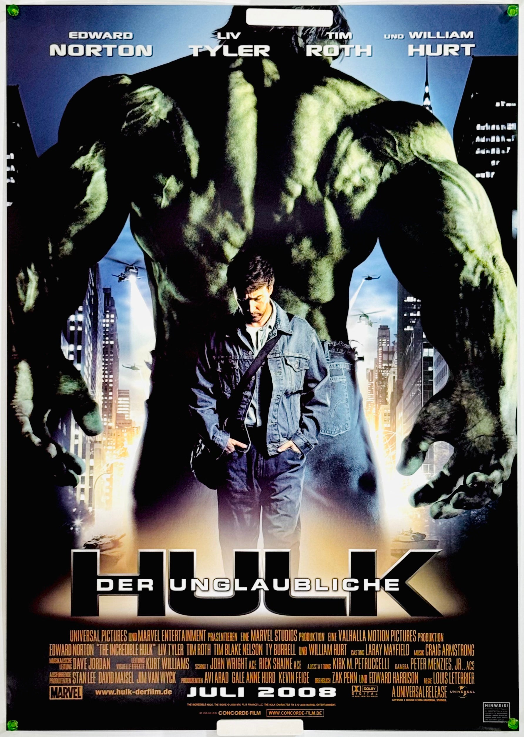 インクレディブル・ハルク』 洋画 ドイツ - 海外版映画ポスター専門店