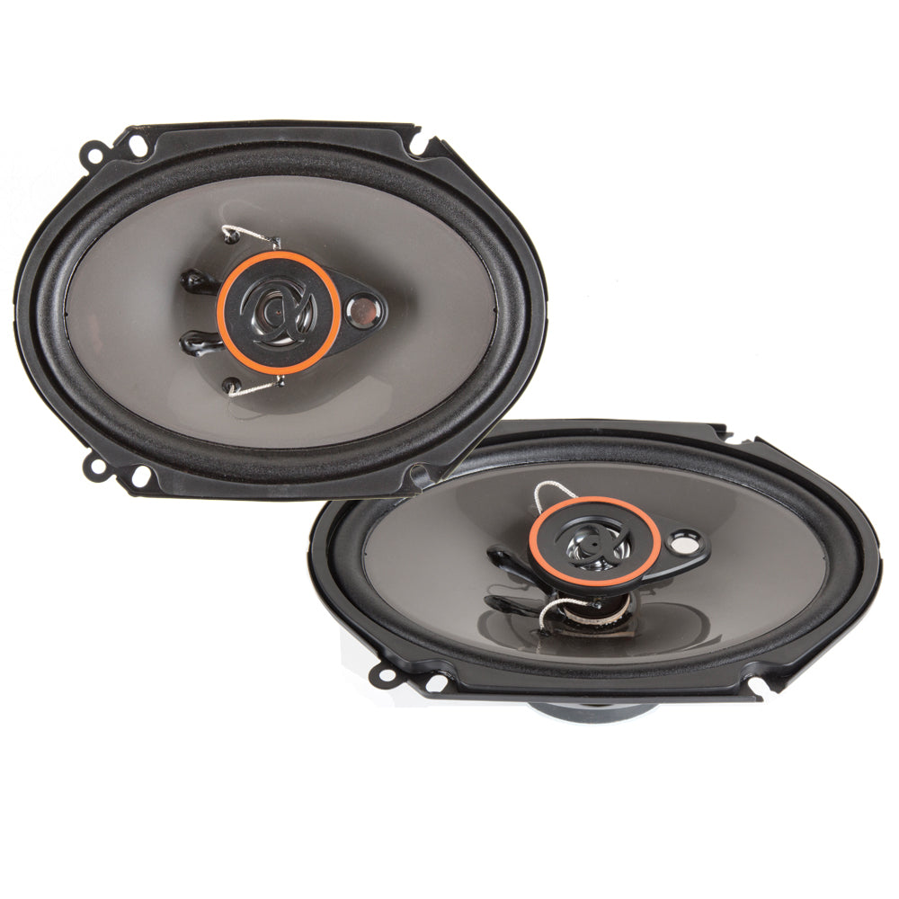 AS68 1 Pair 6x8 inch 350 Watts Max 3-Way Car Audio Coaxial