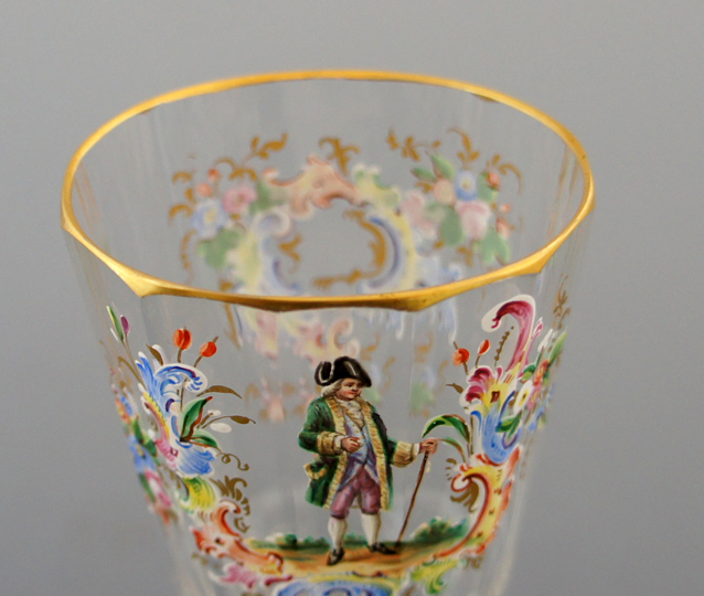 ロブマイヤー「エナメル彩ワイングラス」《アンティックかとう》