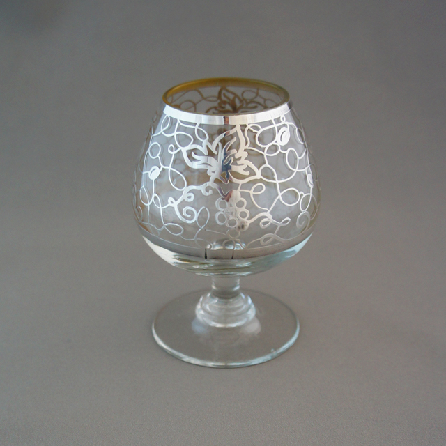 骨董 レトロプレス カーニバルグラス アンバー ラスター彩葡萄模様