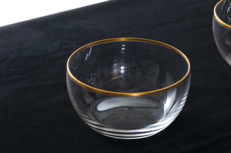 オールドバカラ「縁金彩 3.5寸鉢 8客組」《アンティックかとう》