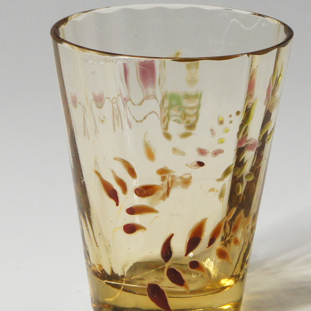 r354エミールガレ 第一工房作 グラス 高さ10.2㎝ 鑑定書付 金彩グラス