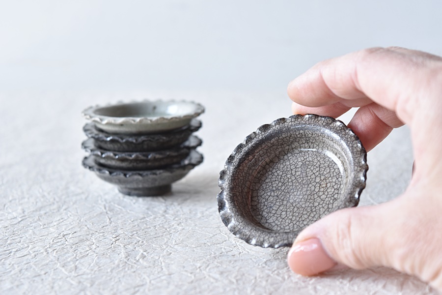 御深井焼 豆皿 5枚セット - 生活骨董と古布のアンティークショップ