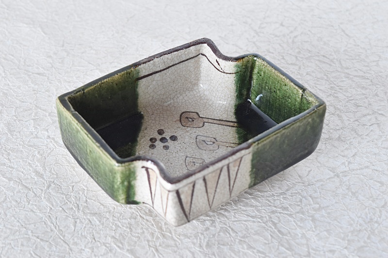 鳴海織部 向付 暁峰作 - 生活骨董と古布のアンティークショップ