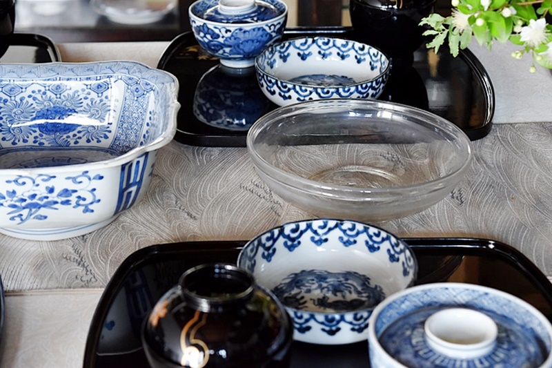 大正ガラス 和ガラス 吹きガラス ウランガラス 鉢 ボウル 大 - 生活